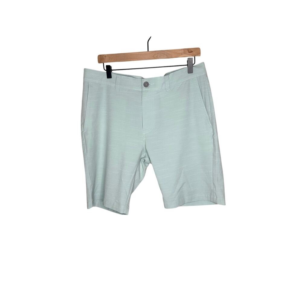 TravisMathew On A Boat Golf Shorts 33 Green White Speckled Performance Active